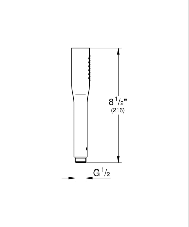 Para dus Grohe 27400AL0, Euphoria Stick, universala, 30 mm, 1 functie, mat, grafit [4]