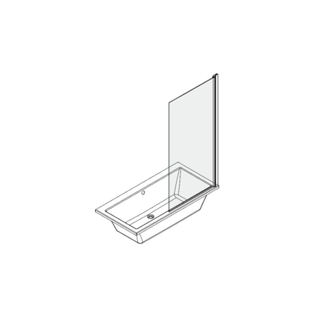 Paravan de cada, Mediterraneo, Standard, pivotant dintr-o bucata, 80 x 140 cm, profil negru [3]