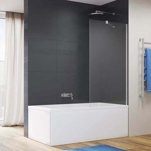 Baie - Paravan de cada SanSwiss Easy crom 120x150 cm sticla securizata 6 mm