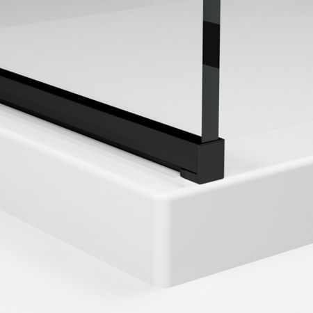Paravan de dus SanSwiss Easy, 120x200 cm, sticla securizata 8 mm, tratament Aquaperle, negru mat [5]