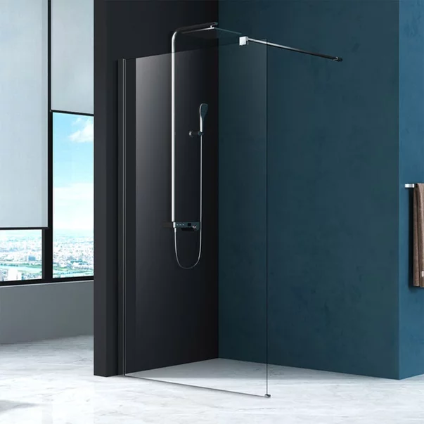 Paravane de dus Walk-In - Paravan de dus tip Walk-in Mediterraneo Foxy 80x200 cm profil crom Easy Clean