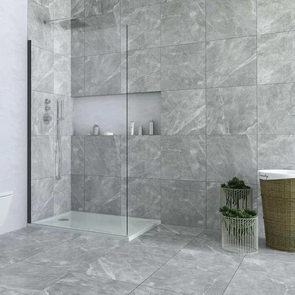 Zona de dus - Paravan de dus tip Walk-in Roth Alina 120x200 cm profil negru