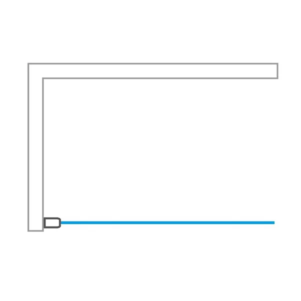 Paravan de dus tip Walk-in Roth Alina 90x200 cm profil crom [3]