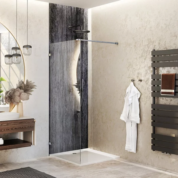 Zona de dus - Paravan de dus tip Walk-in Roth Melina 80x200 cm profil crom