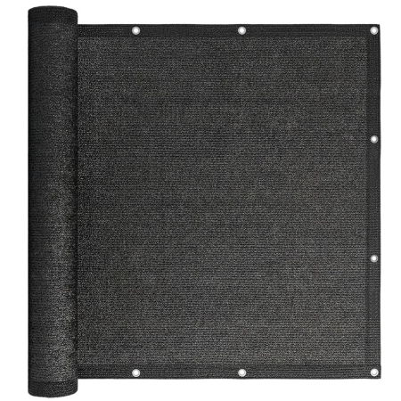 Paravan plasa umbrire pentru balustrada balcon, 95% umbrire, impermeabila, 500x100 cm, antracit [23]