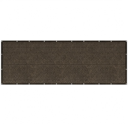 Paravan plasa umbrire pentru balustrada balcon, 95% umbrire, impermeabila, 500x100 cm, maro [11]
