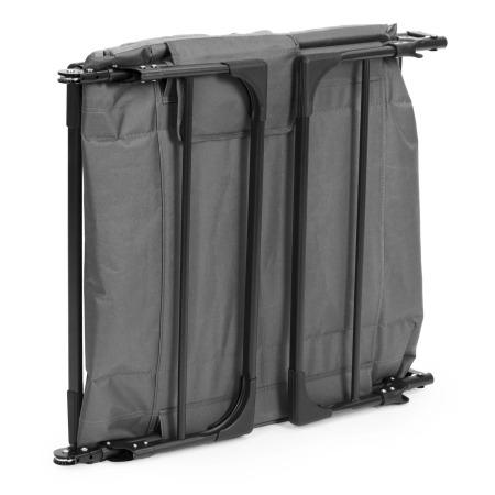 Pat camping pliabil tip sezlong, cu tetiera reglabila si buzunar lateral, maxim 120 kg, 65x200x88 cm, gri [8]