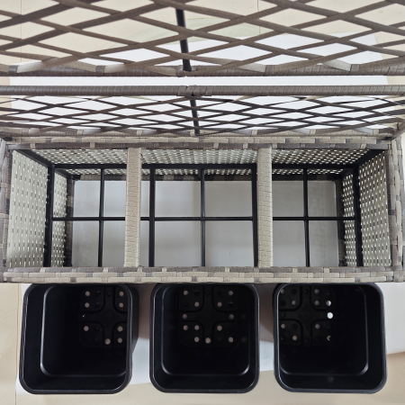  Pat De Flori De Sine Statator Pentru Gradina, Jardiniera Pentru Plante Cataratoare 84x30x107cm Gri Deschis [8]