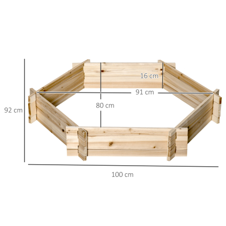  Pat de Gradina fara Baza si cu Structura de blocare, din Lemn, 100x92x16cm [2]