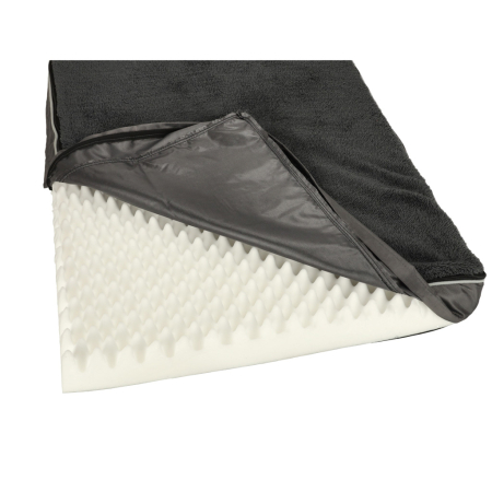 Pat ortopedic pentru caini, dreptunghiular, husa detasabila, 90x70x10 cm, gri inchis [7]