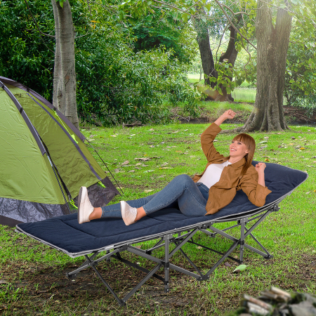  Pat Pliabil Camping 188×64,5×53 cm - Cu Perna si Husa Transport [1]