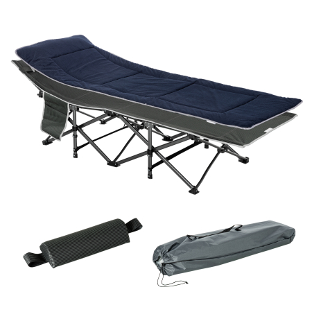 Gradina & balcon -  Pat Pliabil Camping 188×64,5×53 cm - Cu Perna si Husa Transport