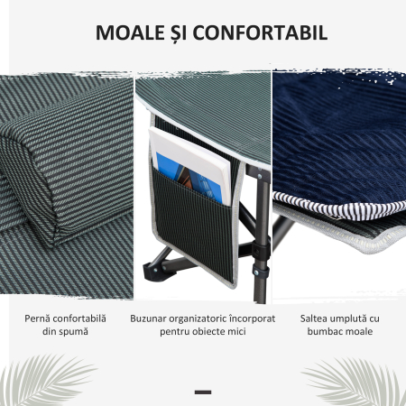  Pat Pliabil Camping 188×64,5×53 cm - Cu Perna si Husa Transport [6]