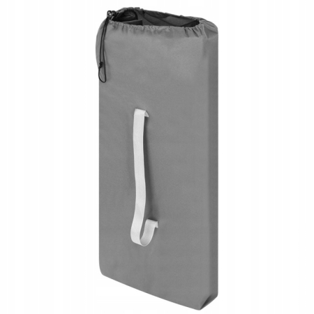 Pat pliant pentru camping, cu saltea si perna, structura metalica, 190x70x37cm, gri [10]