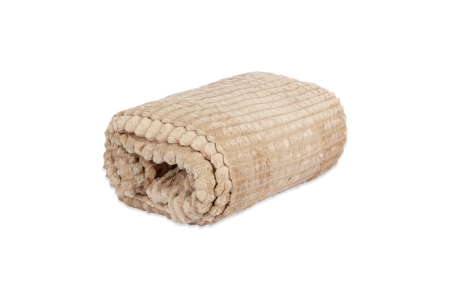 Textile & Saltele - Patura Brius Popcorn, Microfibra tip jacquard, 200x220, Moale, Crem