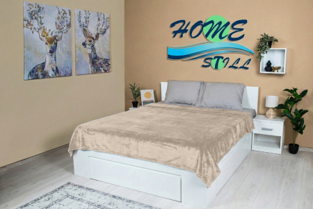 Patura Brius Sherpa Blanket, Sherpa tip blanita, 180x200, Calduroasa, Bej [1]