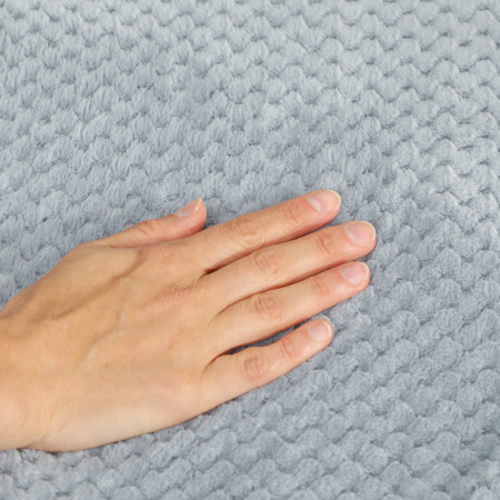  Patura Electrica 160x140 cm cu 5 Nivele de Caldura si 2 Telecomenzi, din Pile si Poliester, Gri [8]