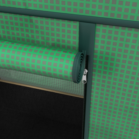  Patura inaltata pentru gradina cu acoperire din PE verde si structura din lemn, 80x60x165cm [7]