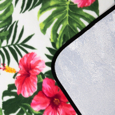 Patura pentru picnic sau plaja, cu folie izolatoare si maner, 160x200cm, floral [3]