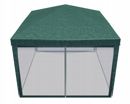 Pavilion cu plasa anti-insecte si fermoar, patrat, 3x3m, Verde [8]