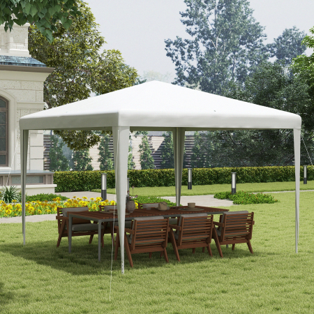 Pavilion  de Gradina 3x3 m Portabil cu Acoperire Anti UV, Alb [1]