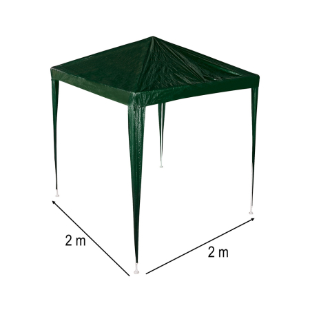 Pavilion gradina 200x200x240 cm, structura metalica, acoperis PE 90g/mp, verde [1]