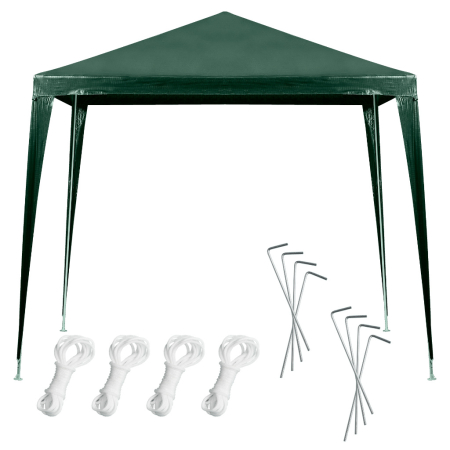 Gradina - Pavilion gradina 250x250x255 cm, structura metalica cu 4 picioare, acoperis PE 90g/mp, verde