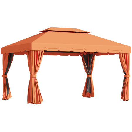 Gradina & balcon -  Pavilion Luxury Cort de Gradina cu baldachin impermeabil, 3x4m Portocaliu