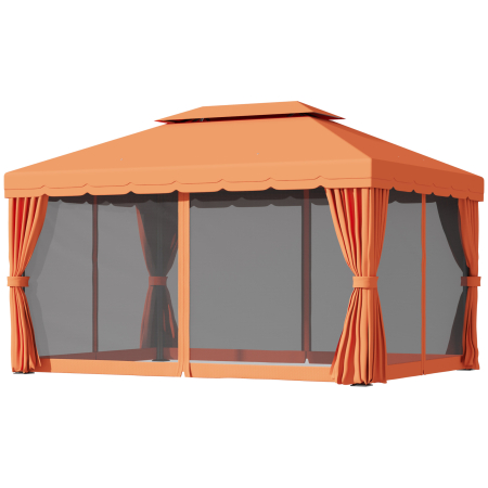  Pavilion Luxury Cort de Gradina cu baldachin impermeabil, 3x4m Portocaliu [3]