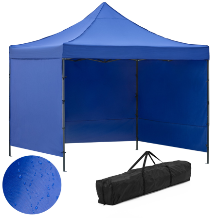 Pavilion pliabil de gradina 3x3 m, cu 3 pereti laterali pentru protectie impotriva vantului si ploii usoare, prelata hidrofoba Oxford 420D, cadru din [6]