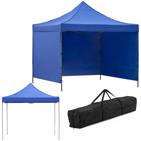 Pavilion pliabil de gradina 3x3 m, cu 3 pereti laterali pentru protectie impotriva vantului si ploii usoare, prelata hidrofoba Oxford 420D, cadru din [1]