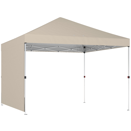 Prelate, pavilioane, umbrele terasa - Pavilion pliabil  Pop-Up 3x3 m cu perete lateral, din metal si tesatura Oxford, bej