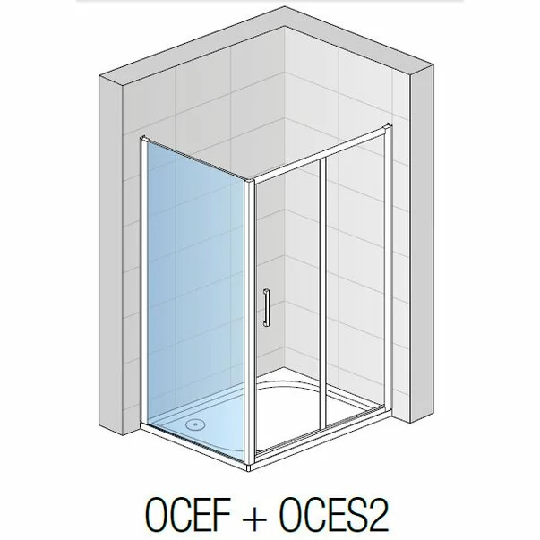 Perete fix SanSwiss Ocelia 80 cm sticla securizata 5mm anticalcar [1]