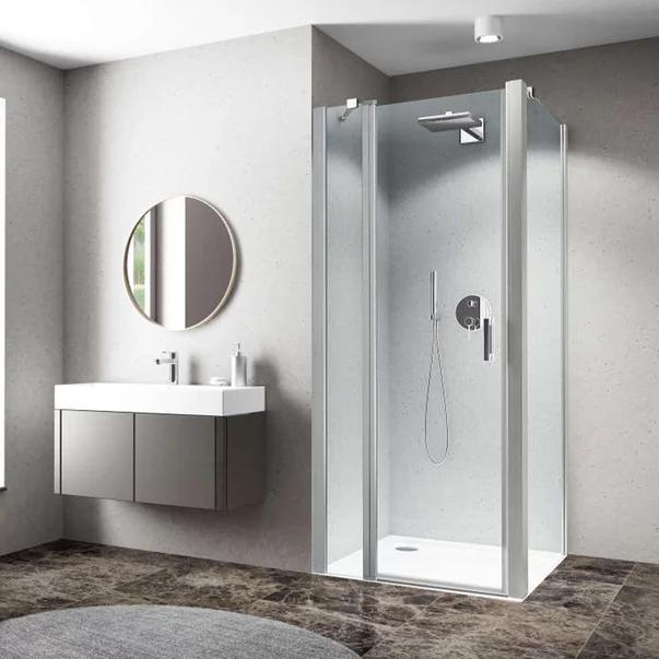 Zona de dus - Perete lateral fix Roth Cariba 90 cm sticla 6 mm transparent-crom lucios