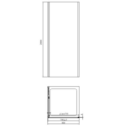 Perete lateral, Mediterraneo, Anda, 80 x 200h cm, crom [2]