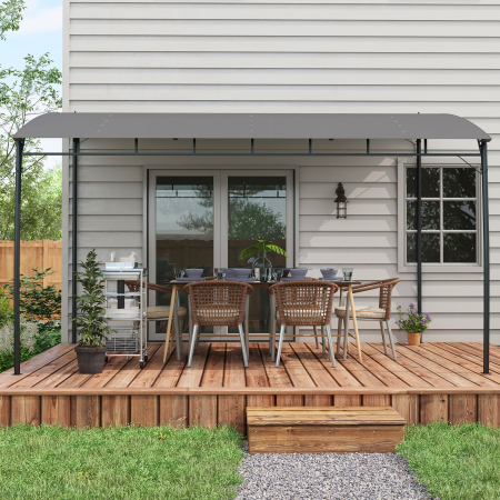  Pergola 3 x 4m, Foisor pentru exterior, Gri [6]