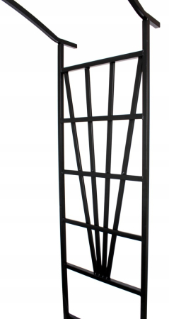 Pergola decorativa pentru gradina, suport plante cataratoare, structura otel, 114x45x208 cm, negru [5]