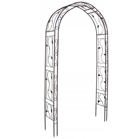 Pergola gradina metalica cu suport plante cataratoare, otel vopsit electrostatic, 130x39x260 cm, negru [7]