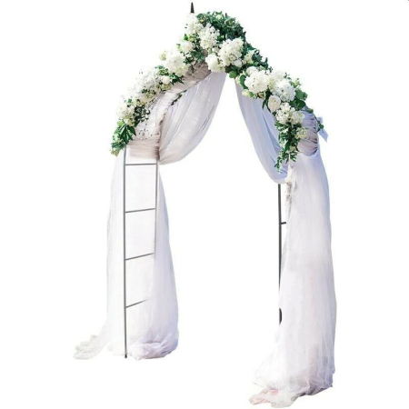 Pergola gradina metalica cu varfuri decorative, otel vopsit cu pulbere, 150x37x240 cm, negru [2]