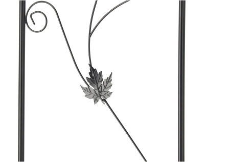 Pergola gradina metalica cu ancore fixare sol, otel vopsit electrostatic, suport plante cataratoare, 114x37x230 cm, verde inchis [6]