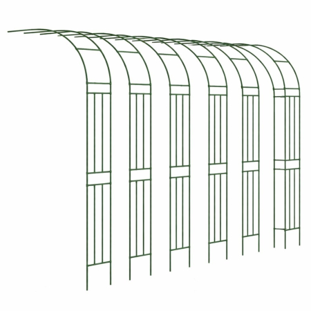 Pergola gradina tip arc pentru plante cataratoare, metal cu acoperire PE, 240x40 cm, verde [2]