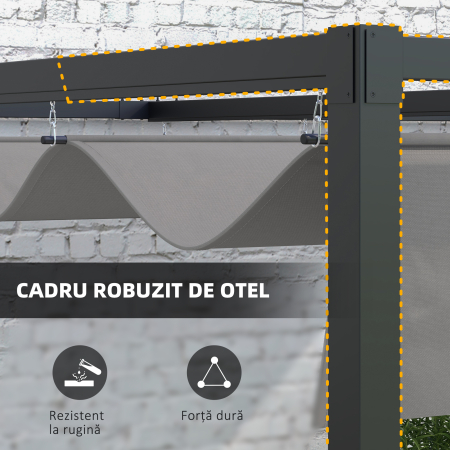  Pergola Inclinata cu Acoperis Retractabil [6]