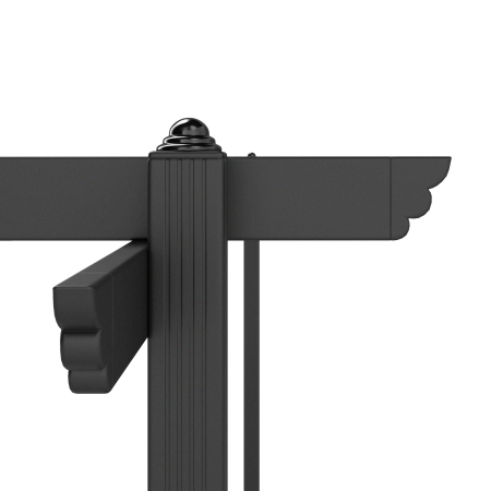  Pergola Retractabila cu Structura din Aluminiu, Copertina de Soare pentru Gradina sau Terasa, 390x390x223 cm, Alb [8]