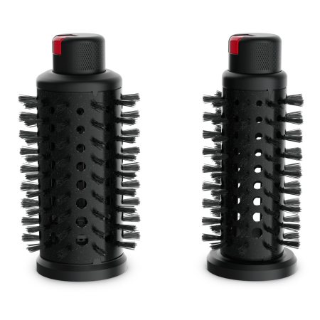 Peria rotativa cu aer cald Rowenta Karl Lagerfeld Pro Stylist CF961LF0, 750W, tehnologie Pro Dual Motion, generator de ioni, înveliş exclusiv Keratin & Glow, cablu 1.8m, negru&rosu [5]