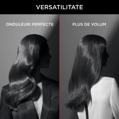 Peria rotativa cu aer cald Rowenta Karl Lagerfeld Pro Stylist CF961LF0, 750W, tehnologie Pro Dual Motion, generator de ioni, înveliş exclusiv Keratin & Glow, cablu 1.8m, negru&rosu [11]
