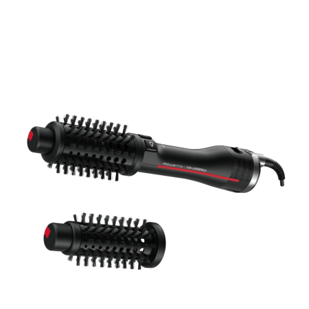 Peria rotativa cu aer cald Rowenta Karl Lagerfeld Pro Stylist CF961LF0, 750W, tehnologie Pro Dual Motion, generator de ioni, înveliş exclusiv Keratin & Glow, cablu 1.8m, negru&rosu [2]