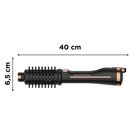 Peria rotativa cu aer cald Rowenta Ultimate Experience CF9620F0, 3 trepte temperatura, Funcția avansata Style Assist, Negru/ Auriu [16]