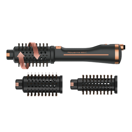 Peria rotativa cu aer cald Rowenta Ultimate Experience CF9620F0, 3 trepte temperatura, Funcția avansata Style Assist, Negru/ Auriu [9]
