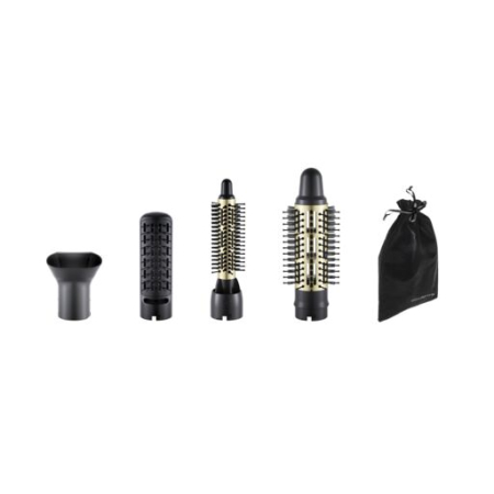 Perie cu aer cald Rowenta Express Style CF6330F0, 3 accesorii, invelis ceramic, cablu rotativ 360°, negru & auriu [3]