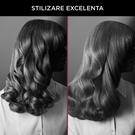 Perie cu aer cald Rowenta x Karl Lagerfeld Express Style CF635LF0, 800W, cablu rotativ 360°, 3 trepte de viteza / temperatura, 5 accesorii, invelis Keratin & Glow, functie hair respect, negru [3]